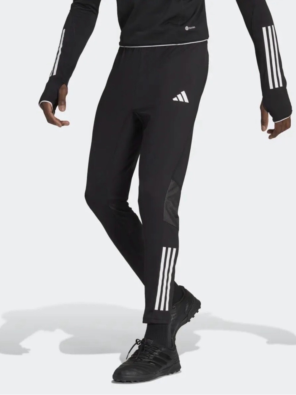 Adidas Men's Small Slim Tiro 23 Aeroready Soccer Pants Black Training Joggers
